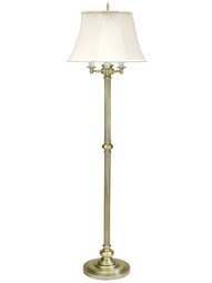 Newport Six-Way Floor Lamp with Fluted Column